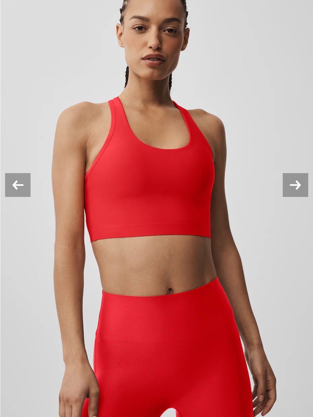 Alo Airlift High-Waist Sleek Top Red Women's Seamless Sports